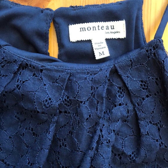 Navy blue lace top - Picture 3 of 3